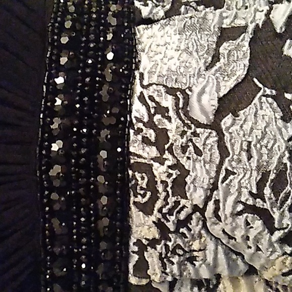 MacDuggal Formal Dress: Size: 4 Color: IceBlue, Black and L Silver Condition:New - Picture 7 of 16